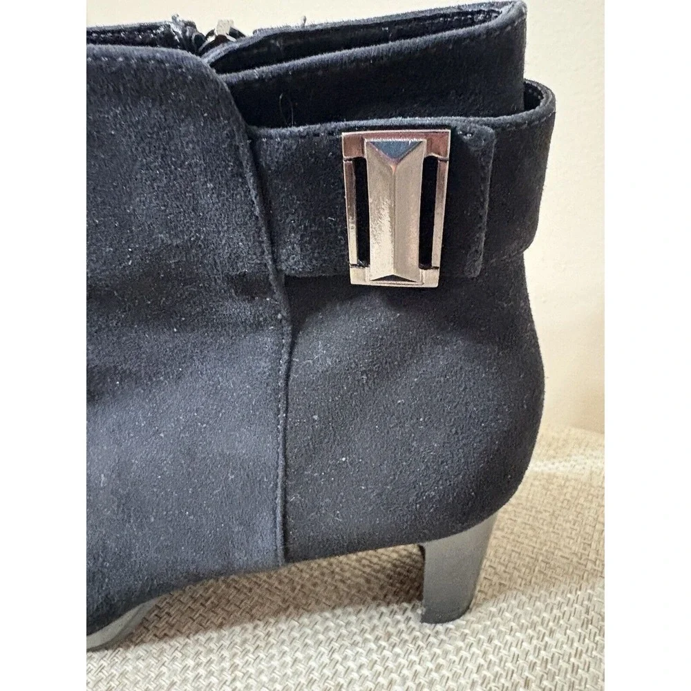 AQUATALIA DANIELLA SUEDE‎ ANKLE BOOTS SZ 6 Black Made in Italy